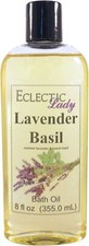 Lavender Basil Bath Oil - Scented Body Oil - Relaxing  Moisturizing Bathing