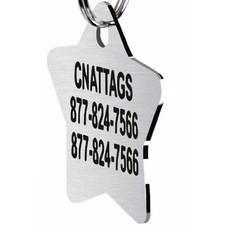 Stainless Steel Pet ID Tags, Dog Tags, Pet Tags, Personalized Star