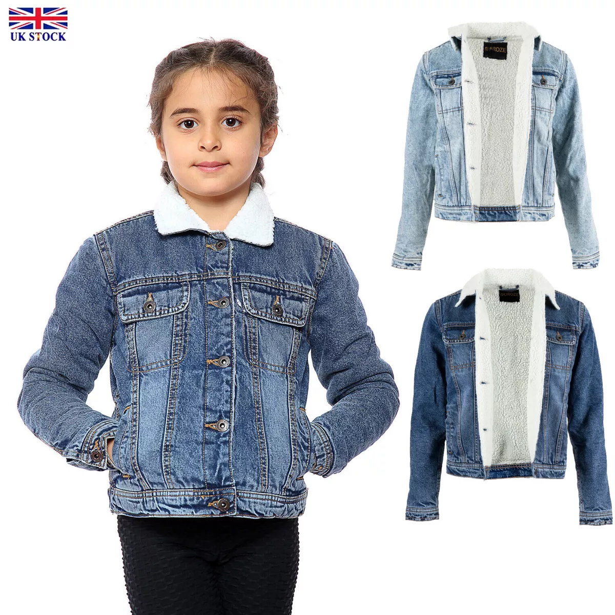 Sherpa denim cheap jacket kids