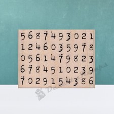 Numbers Set RUBBER STAMP, Numbers Stamp, Numerical Stamp, Mixed Media Stamps