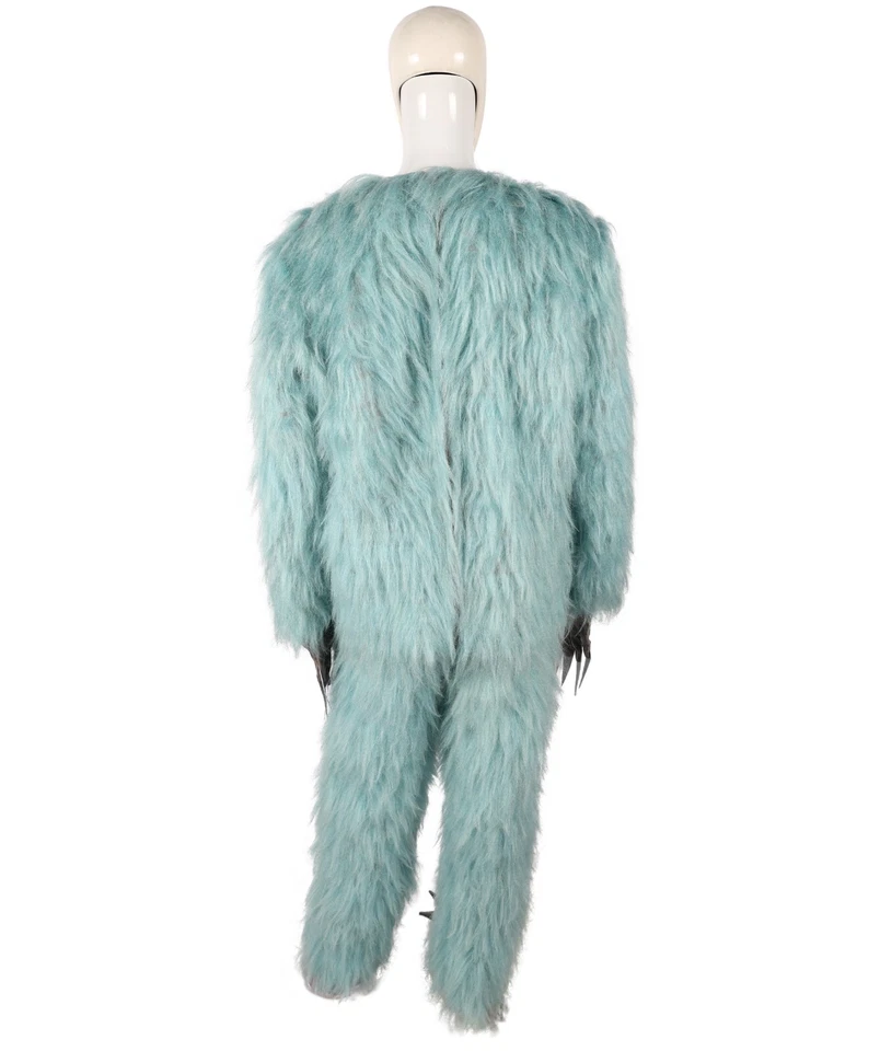 Conjunto de fantasia adulto unissex adorável peludo múltiplo monstro de pelúcia com máscara de cabeça - Imagem 4 de 4