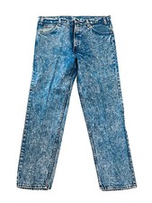 Vintage Levis 505xx Stone Acid Wash Blue Jeans 38Wx 30L Read Made In USA 80  s