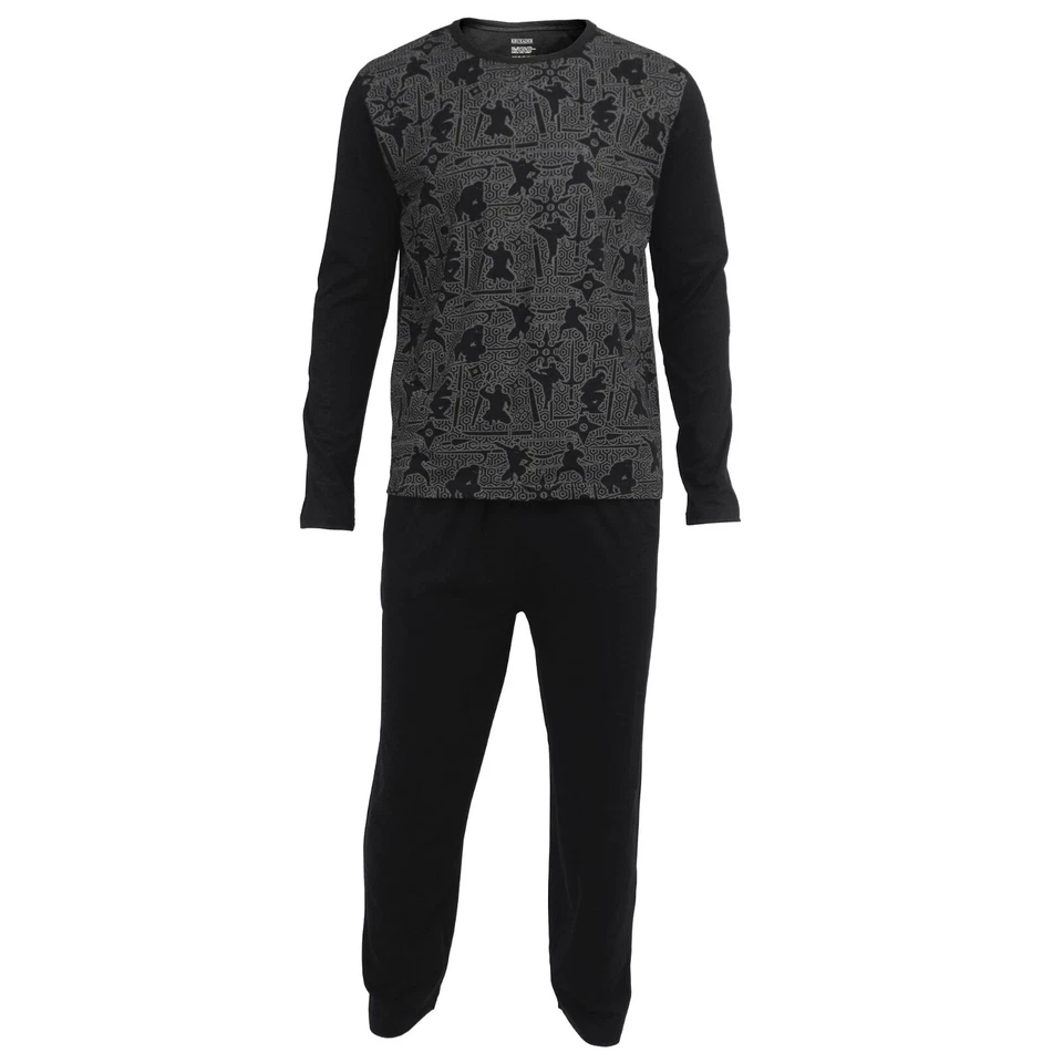 MENS PYJAMAS LONG SLEEVE TOP TROUSERS PJ SET NIGHT LOUNGE WEAR WITH POCKETS BNWT