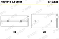 Glyco Kurbelwellenlager FüR Fiat Fiorino Kasten 146 Uno 70 1.3 60 1.1 127 127_