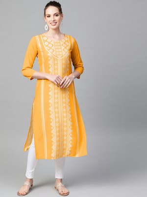 white summer kurtis