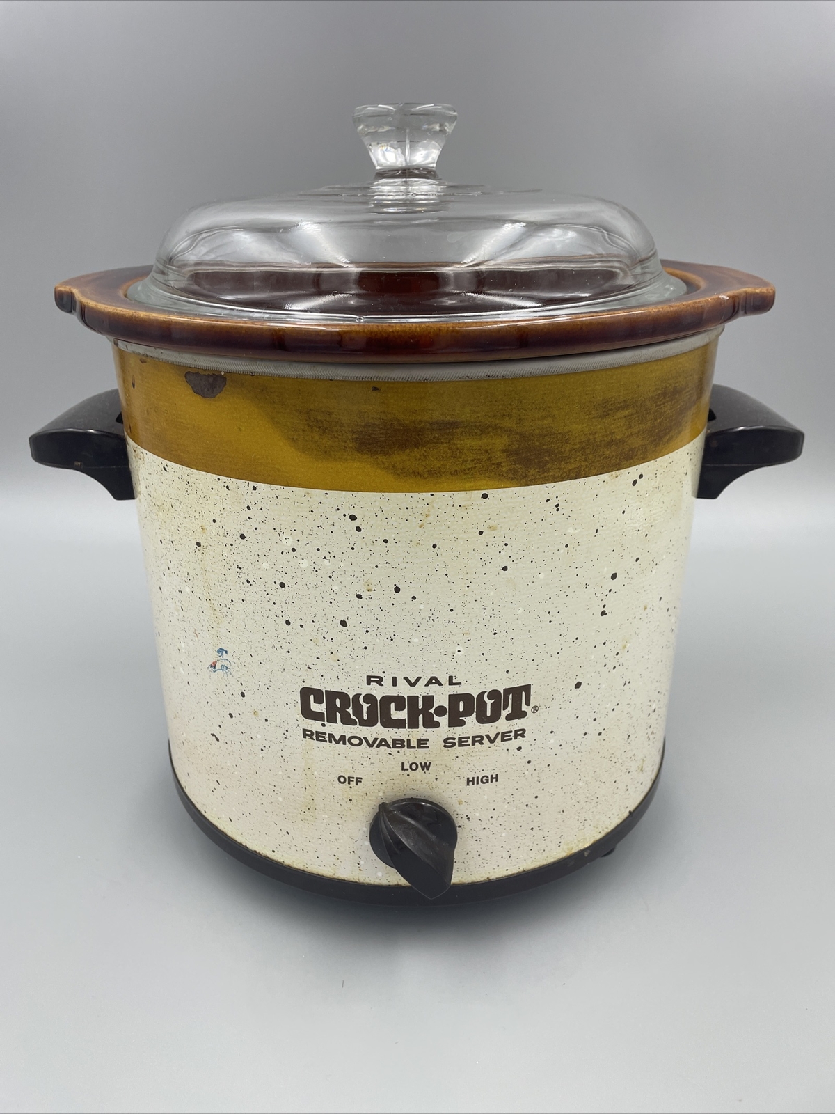 Vintage Rival Crock Pot Model 3150/1 Slow Cooker Glass Lid 3.5 QT