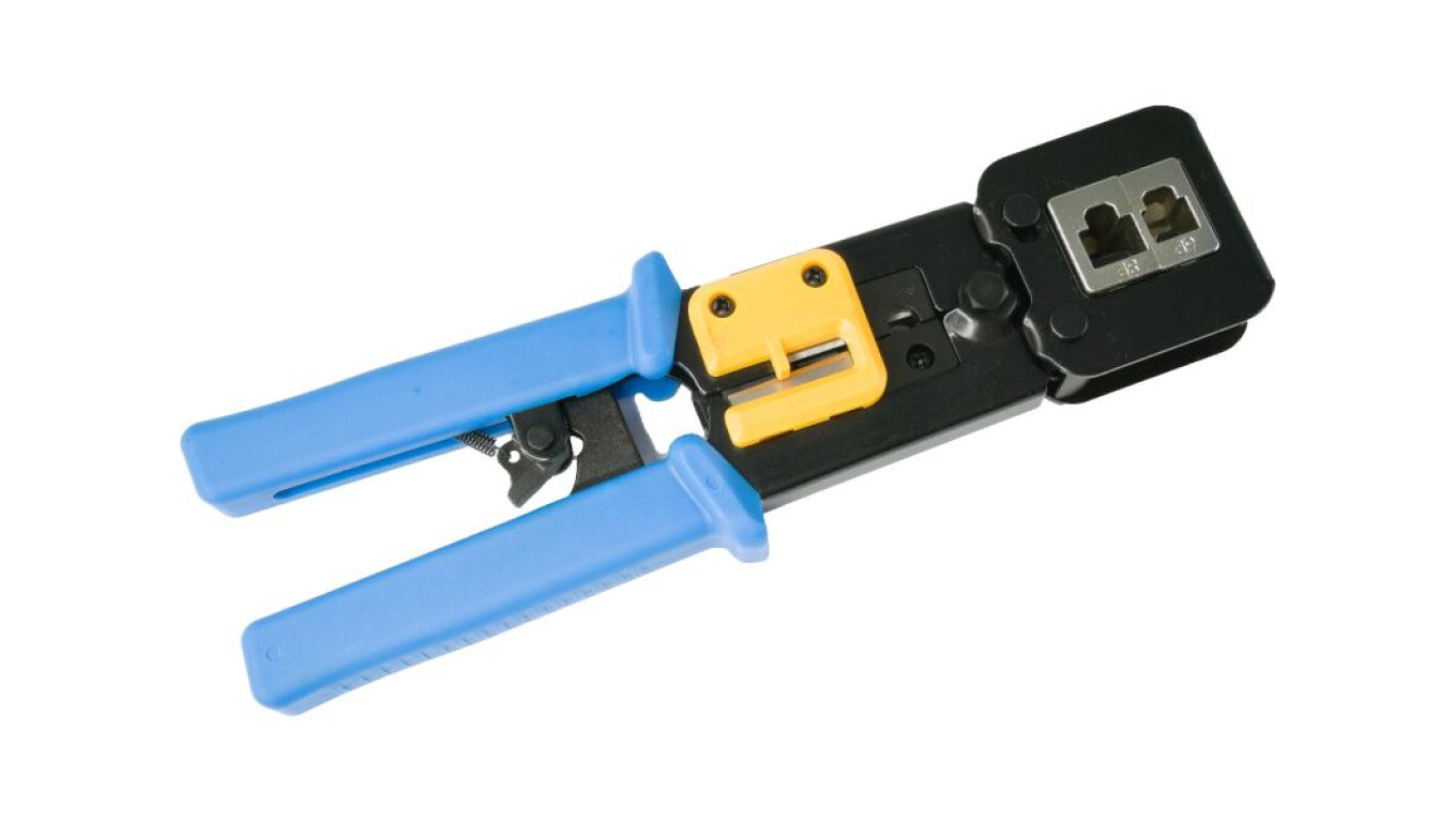 Crimping tool for RJ45 (8p8c) and RJ12 (6p6c) RJ11 (6p4c) telephone plugs /T2UK
