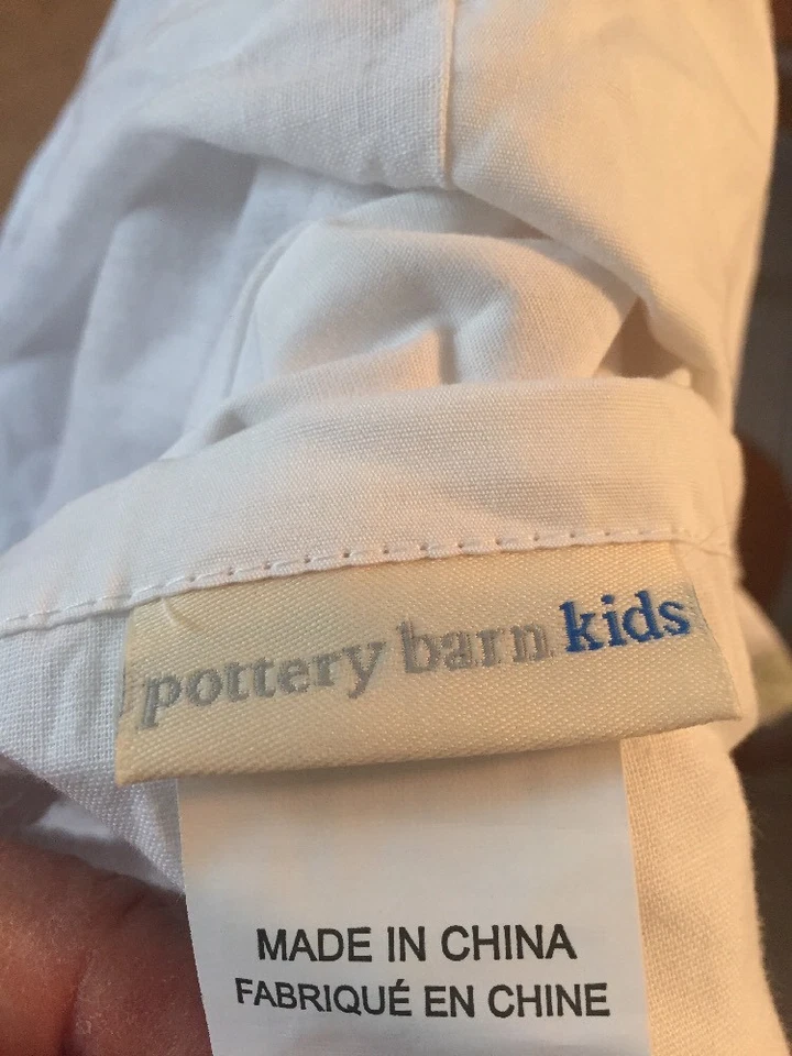 Falda de cuna Pottery Barn Kids Hayley mariposas verde guinga rosa flores en muy buen estado Foto 3 de 3