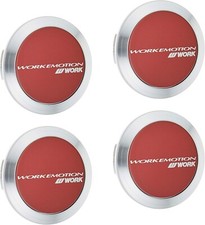 Work Genuine Emotion Rims Flat Center Caps Red 4 Piece Zr10 T7r D9r Kiwami T5r Work Genuine Emotion Rims Flat Center Caps Red 4 Piece Zr10 T7r D9r Kiwami T5r