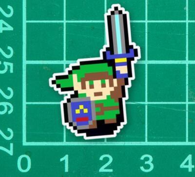 Zelda 8 bit Sticker Decal link legend