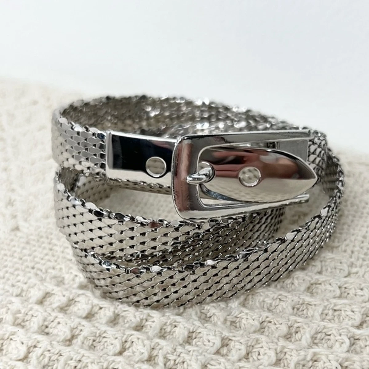 Vintage silver chain belt shop