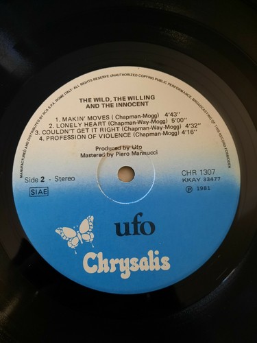 LP 33 GIRI UFO The Wild, The Willing And The Innocent VINILE VINYL - Foto 7 di 7