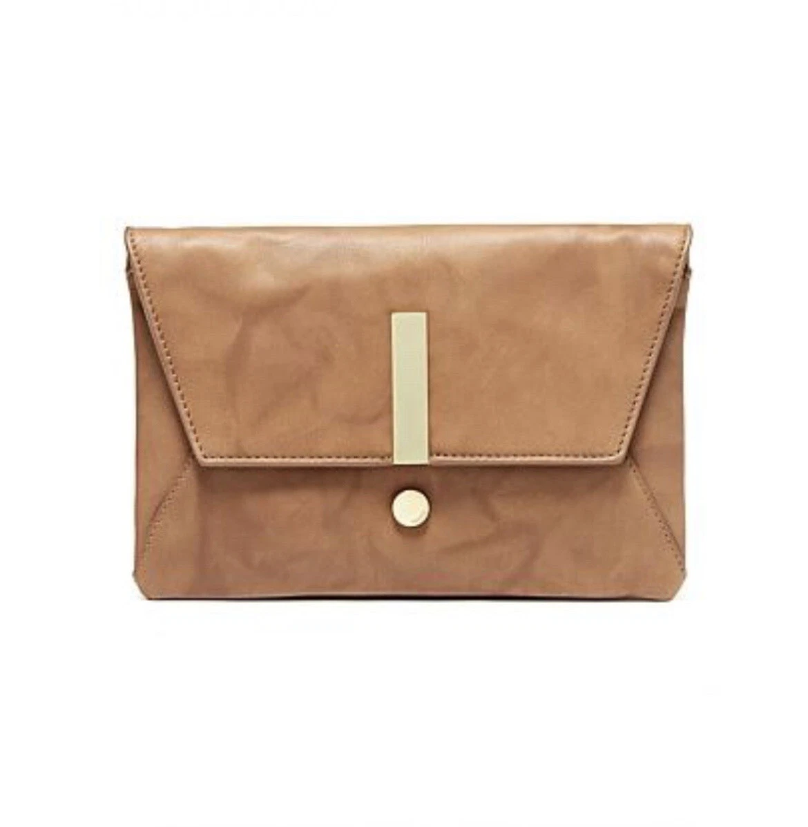 MIMCO Leather Exclamation Envelope Clutch Brown BNWOT New RRP 99