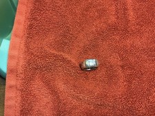 Vintage 90?s Solid Silver Eternity And Beyond Ring Band 12.40 Grams  Size 7.5