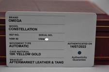 Omega Constellation 18K, Pie Pan Arrow Head Dial, 14381/82 with box, serviced 15