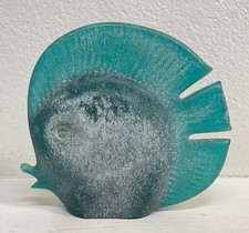 SCULTURA VETRO SCAVO Carlo Nason PESCE TROPICALE MURANO ANNI 80 GLASS FISH