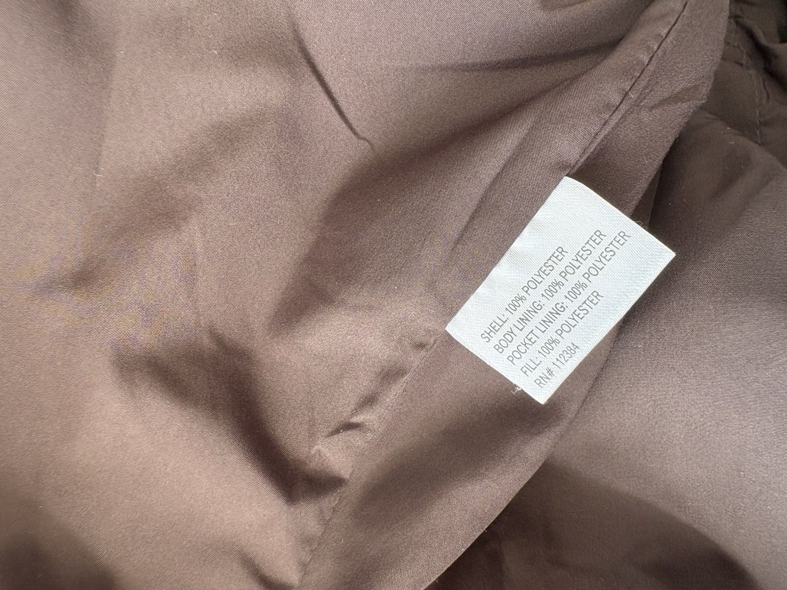 calvin klein Brown Jacket Size M Quilted Long sleeve Polyester Women’s thumbnail 11