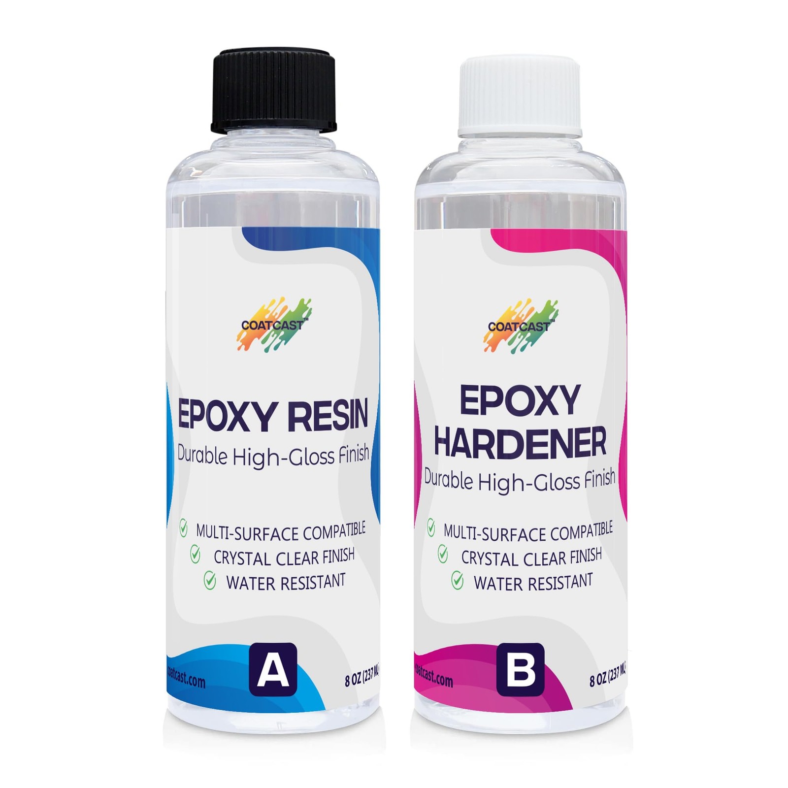 Epoxy Resin 16 Oz Kit with Low Viscosity and High-Gloss Clear Finish for Coating