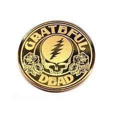 The Grateful Dead Gold Laser Engraved Golf Ball Marker Gift Pkg Free Ship