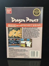 Dragon Power NES Complete In Box CIB Bandai Manual Foam Black Sleeve Nintendo