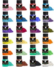 Upgrade Luckymica Mica Powder, 24 Colors Pearlescent Pigment Powder 24