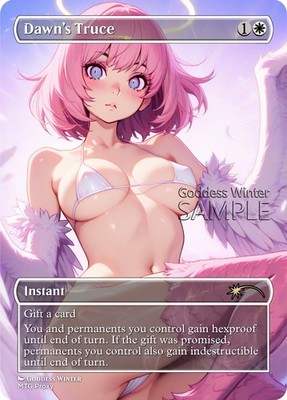 MTG - Dawn's Truce - Fanart Borderless Style - EDH / Playtest