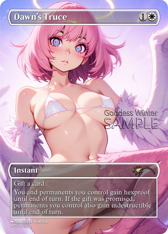 MTG - Dawn's Truce - Fanart Borderless Style - EDH / Playtest
