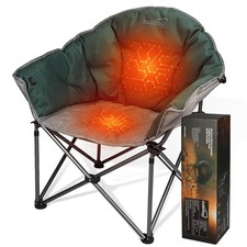 Heated Oversized Camping Chairs,Extra-Large Padded Outdoor Chairs 3 Level Hea...