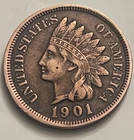 1901 Indian Head Cent Penny XF Details Bold LIBERTY  BN148