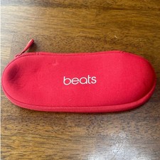 Beats by Dre Red Soft Shell Headphone Carrying Case Zippered Pouch Replacement