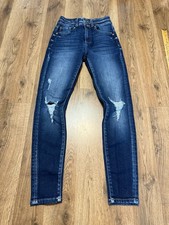 KanCan Jeans, Women's Size 23, Blue, Denim, Skinny, Distressed, Dark Wash