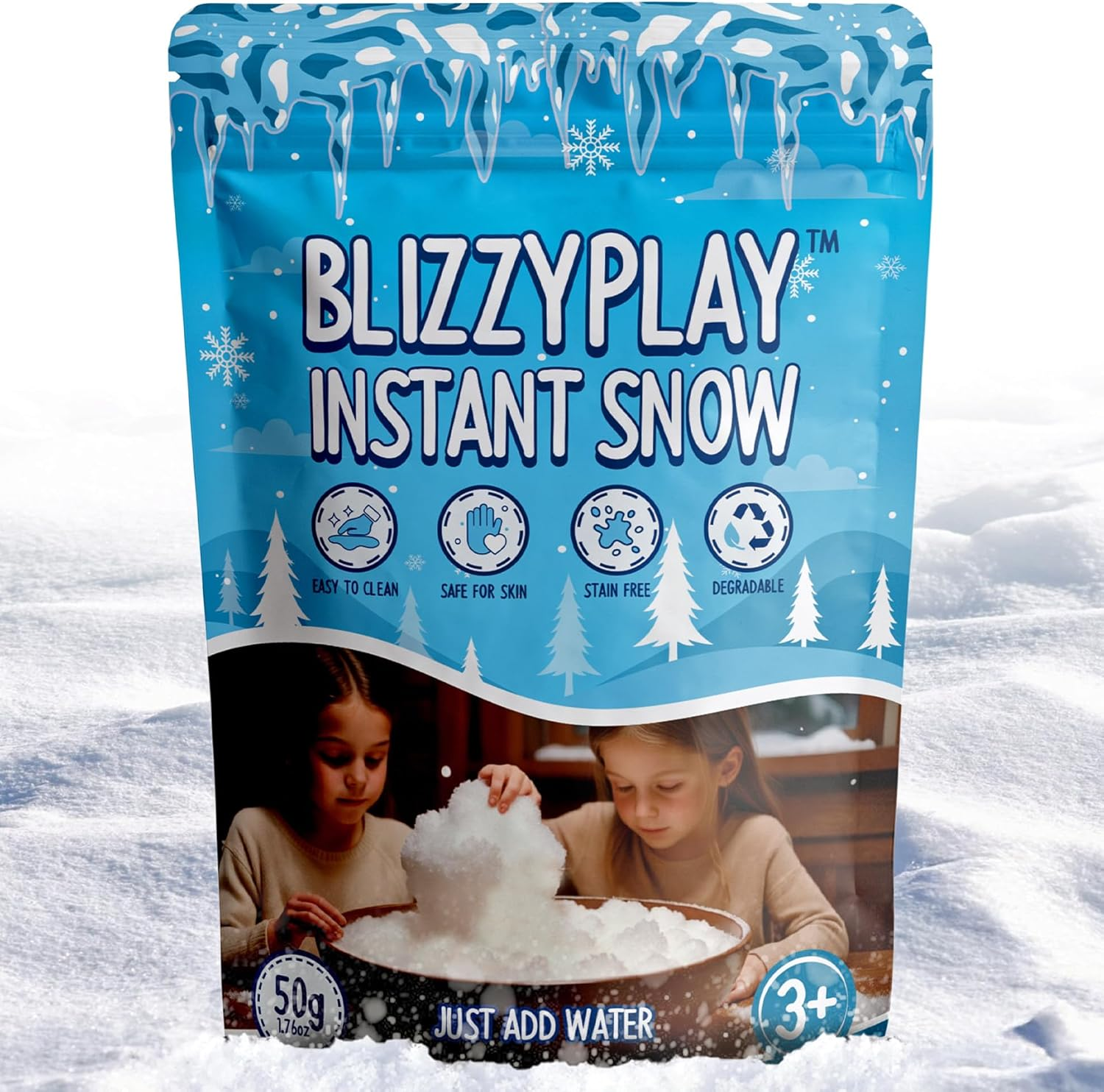 Instant Snow Fake Snow Artificial Snow Play Snow Slime Just Add Water 1 Pack