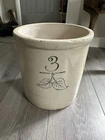 Antique Red Wing 3 gallon Black Ink Stoneware Crock elephant ear