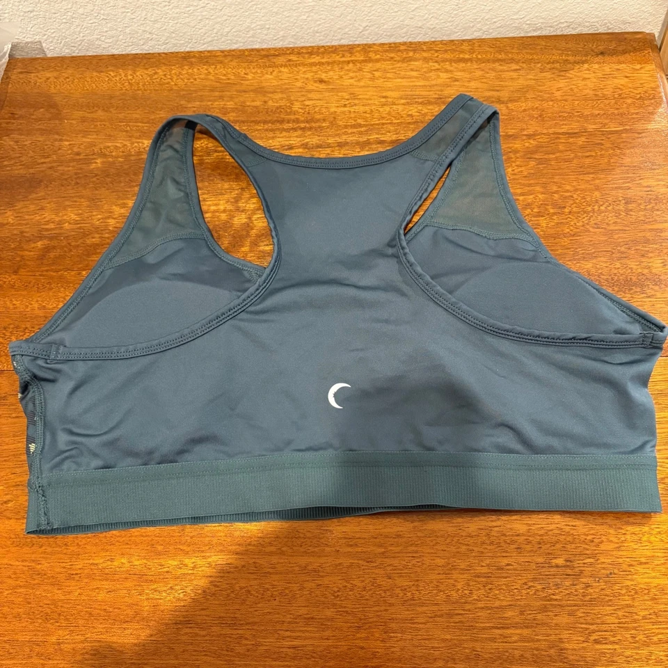 Бюстгальтер активный спортивный женский Zyia XXL бирюзово-зеленый леопардовый принт сетка спортивная спина - Изображение 3 из 4