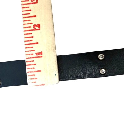 Juicy Couture Women\'s Belt M-L Black Faux Leather Rhinestone Gold Logo Buckle Juicy Couture Women main image 4