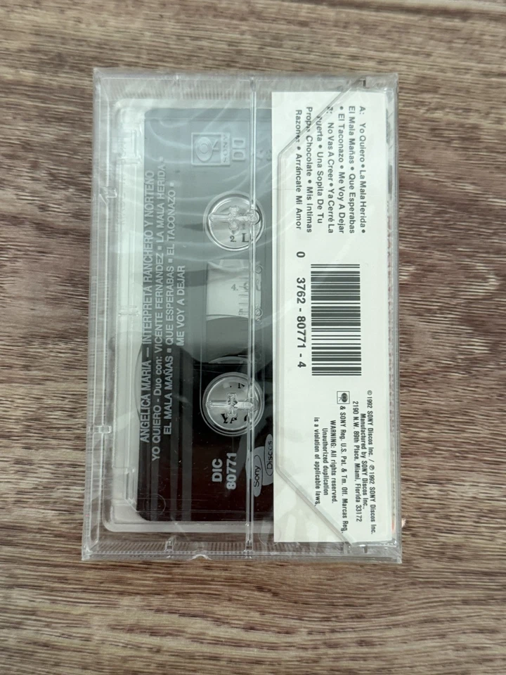 Vtg1992 Sony Discos.Angelica Maria Interpreta Ranchero y Norteno Cassette - New - Image 2 of 3