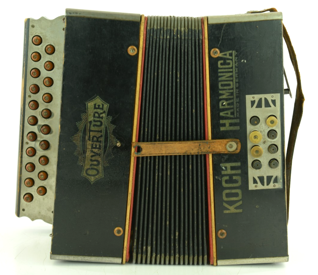 acarico様 Antique Koch Harmonica Ouverture Accordion - Good Condition - Wood