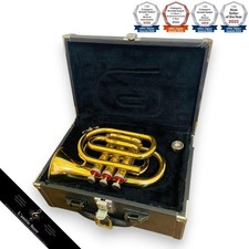 J.Michael J Pocket Trumpet Brass Musical Instrument Good Condition