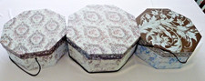 Set of 3/Tina Higgins Octagonal Victorian Style Hat Boxes "2009"