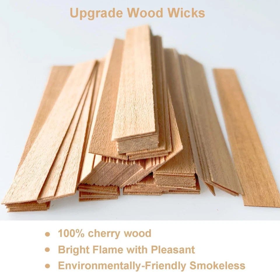 230 PCS Wooden Candle Wicks for Making 0.5mm 230 pcs 5.1*0.5*0.02in  - Image 4 of 4