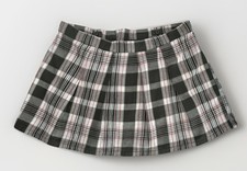 BASIC EDITIONS Skirt Little Girls Size XL 14-16 Pink Blue Plaid Pleated Used