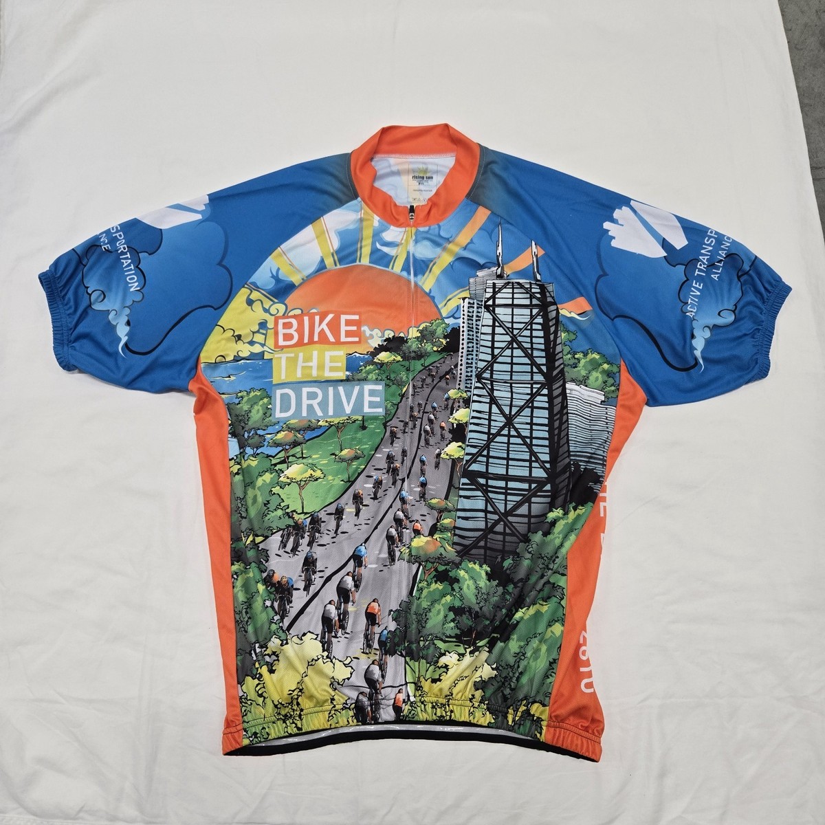 Sz XXL Bike The Drive Chicago 2010 Cycling Jersey Shirt Lake Shore