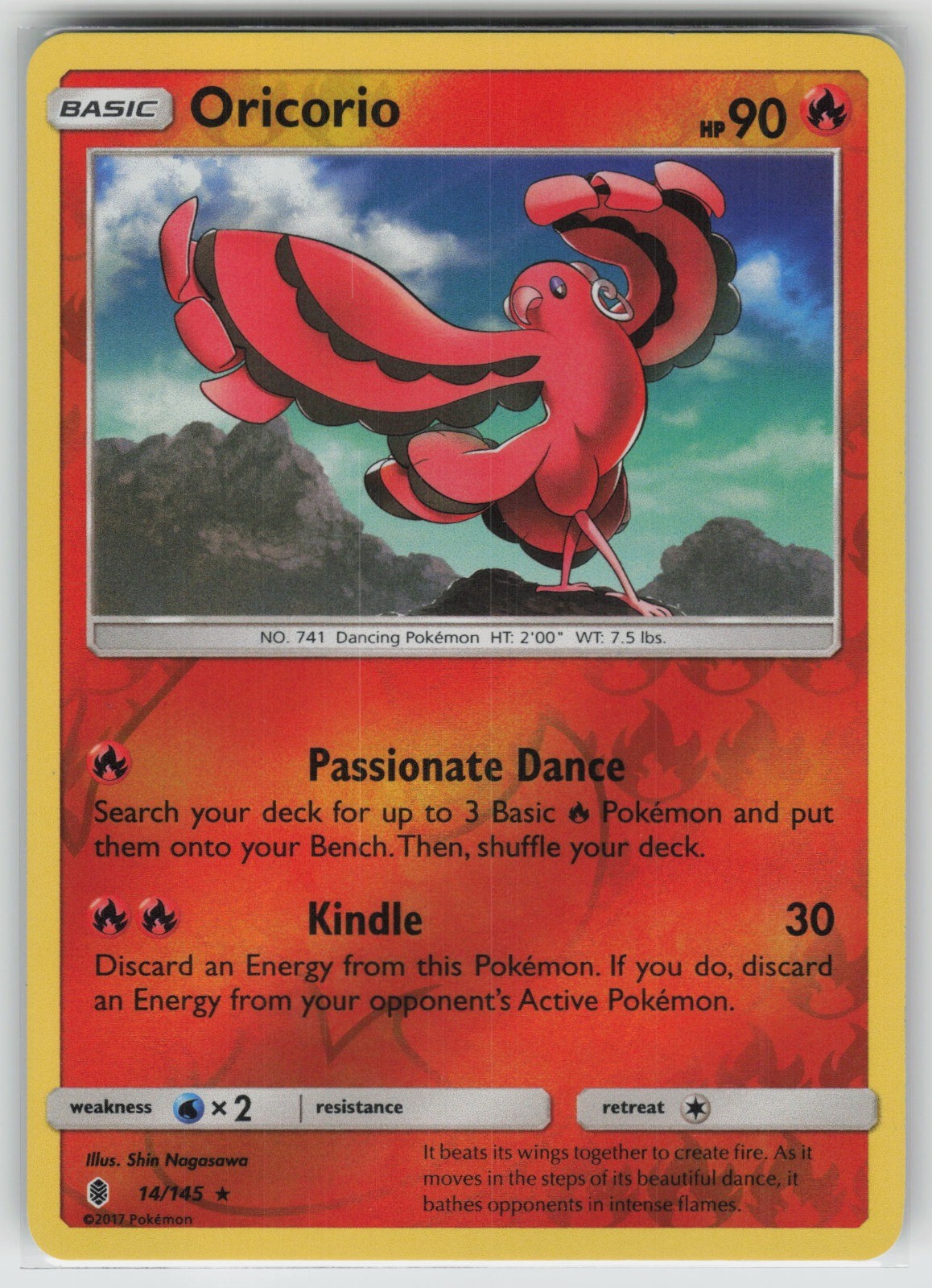 Oricorio (14) SM - Guardians Rising Rare 14/145 NM