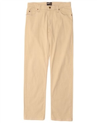 Lee Herren Straight Freizeithose W30 L32 Beige Baumwolle CF13