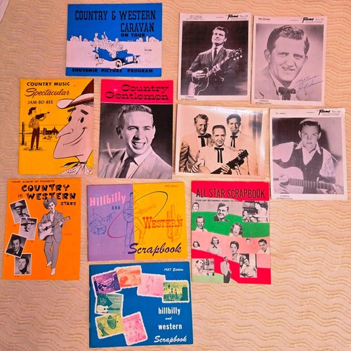 LOT VINTAGE 1950'S 1960'S ROCKABILLY COUNTRY WESTERN PROGRAMS PHOTOS ...