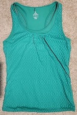 Women's Prana Double Layer Tank Top Size Small Green Sleeveless