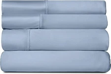 SHEEX Active Comfort Sheet Set, Comfortable Cooling King/Cal King, Blue Sky 