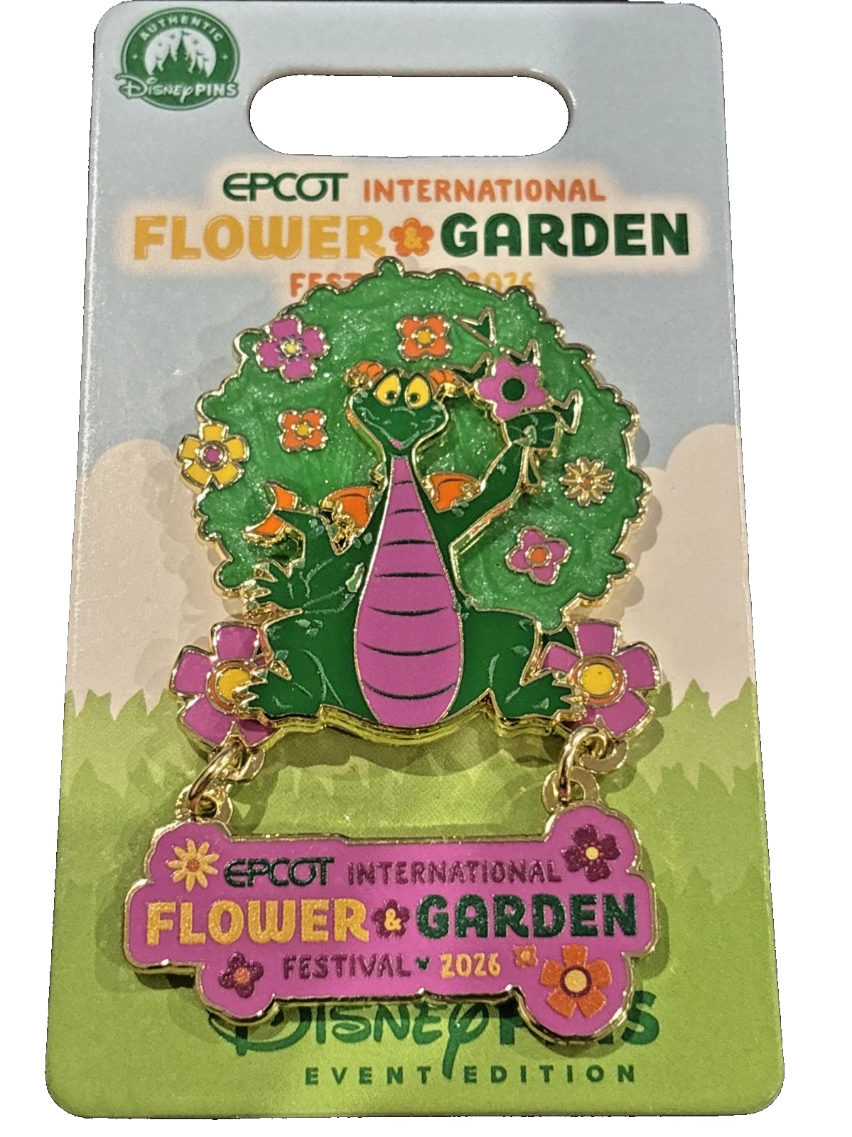 2026 Disney Epcot Flower & Garden Festival Figment Topiary LE Pin