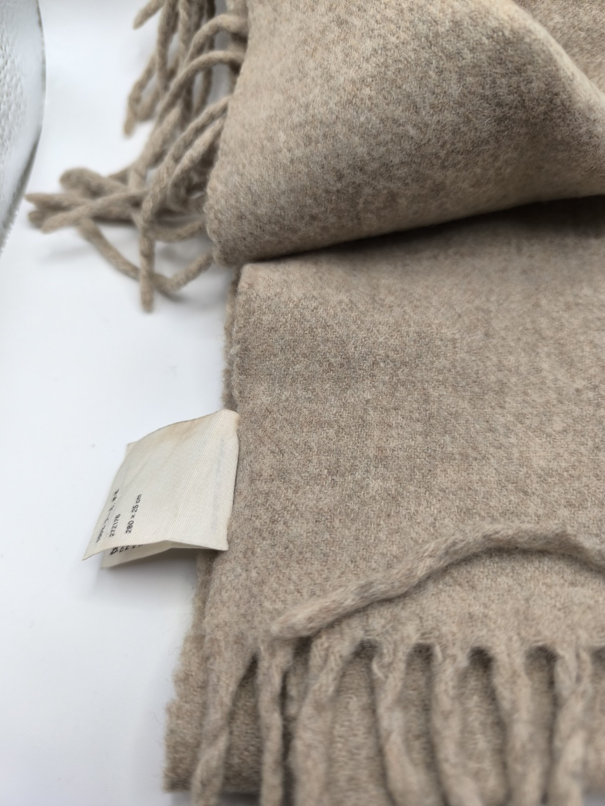Acne Studios Long Preloved Scarf Lovely Oatmeal Colour image 6
