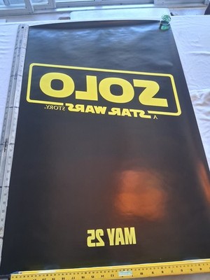 Rare Double-sided Star Wars Solo Theater Poster From Bay Movie Theater